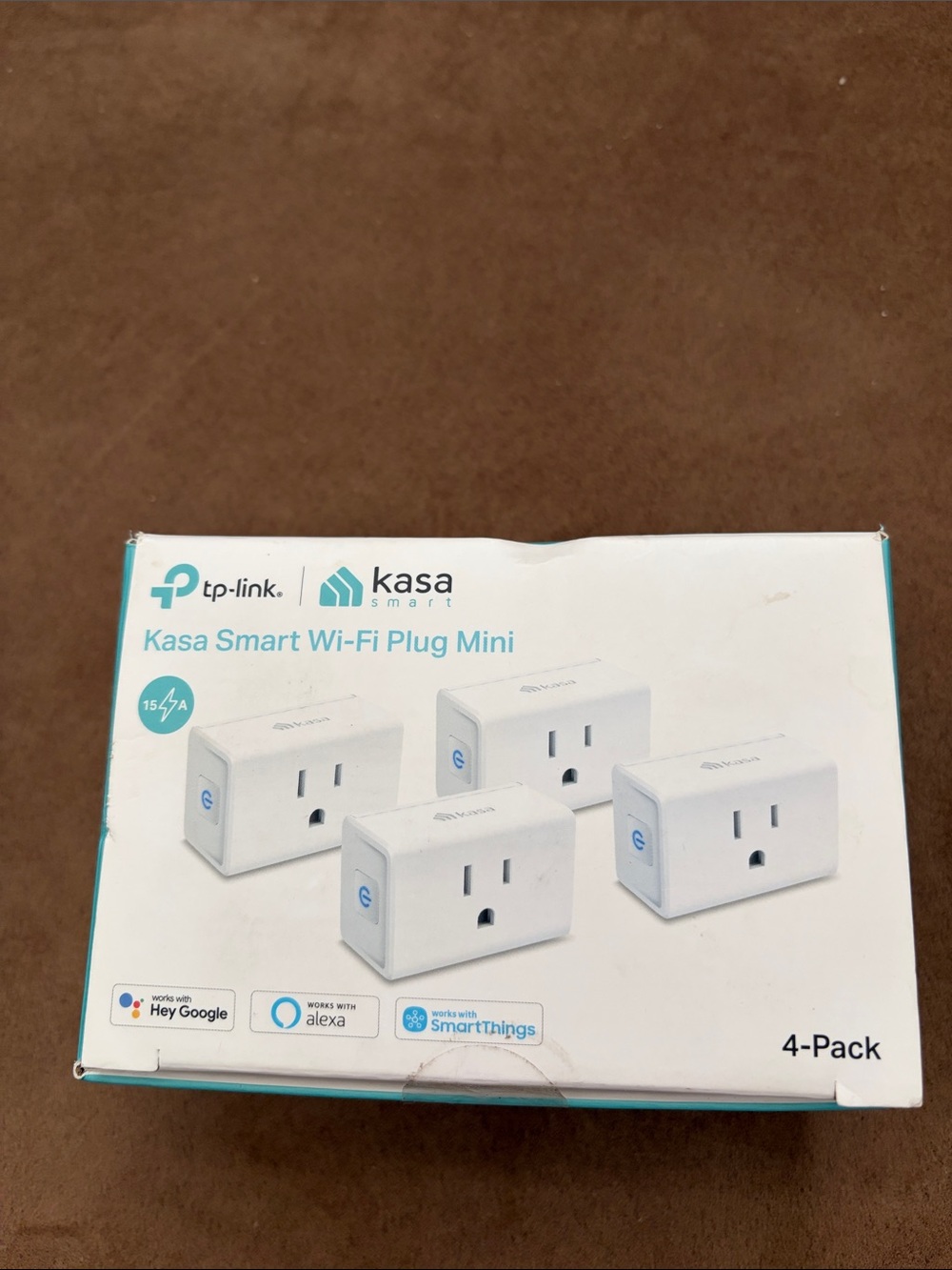 TP-Link Kasa Smart Wi-Fi Plug Mini 4-Pack EP10P4 White 15A Alexa Google Home